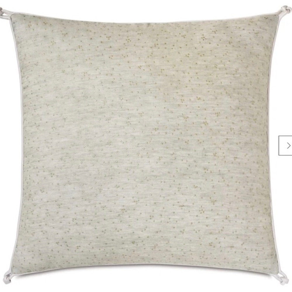 NWT Eastern Accents Marceau Turkish Knot Square Linen Pillow Cover & Insert